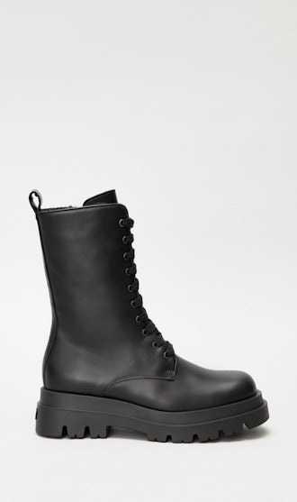WARRIOR shearling-lined combat boot