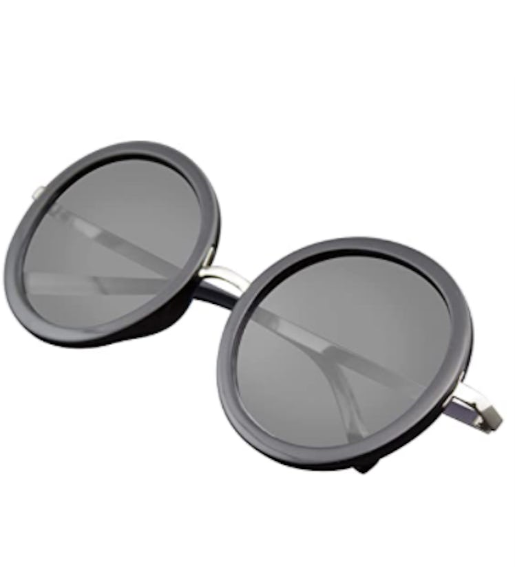 black round circle sunglasses