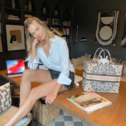 Karlie Kloss' office is proof you should try a dining room table as your desk