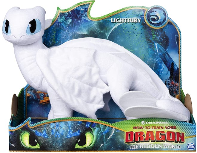 DreamWorks Dragons Lightfury, 14-inch Deluxe Plush Dragon