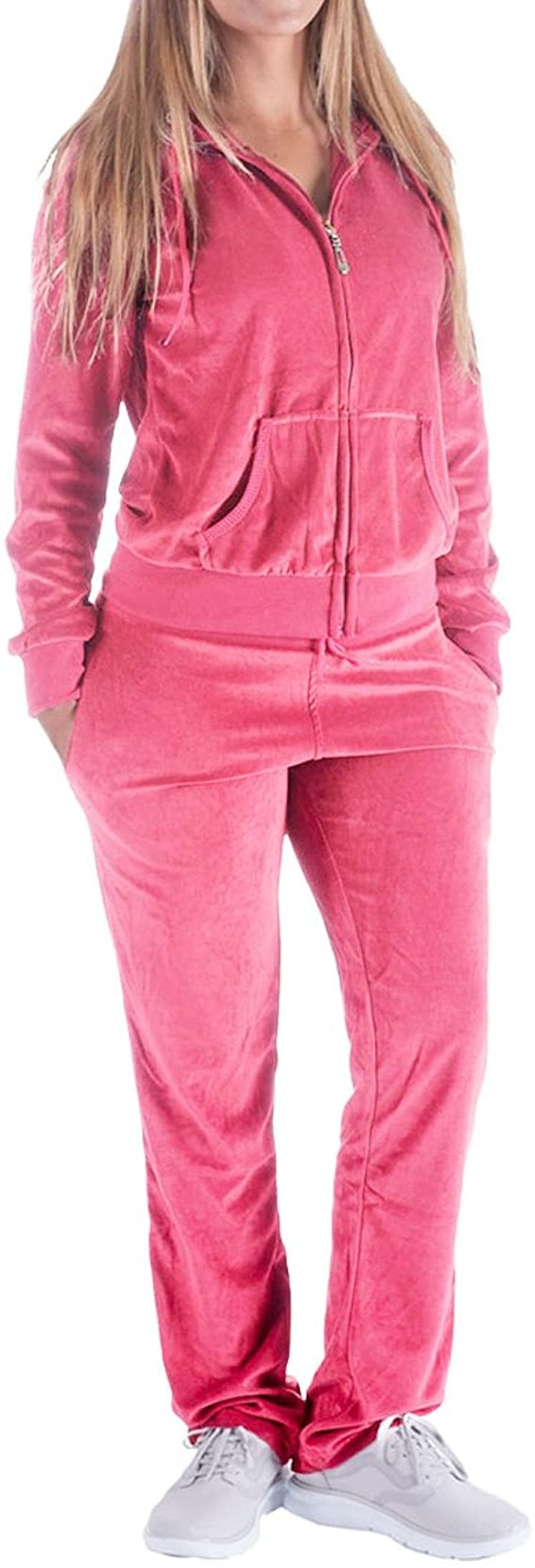 Facitisu Store Sweatsuits for Women Tracksuit 2 Piece Outfits Velour & Fleece Active Wear