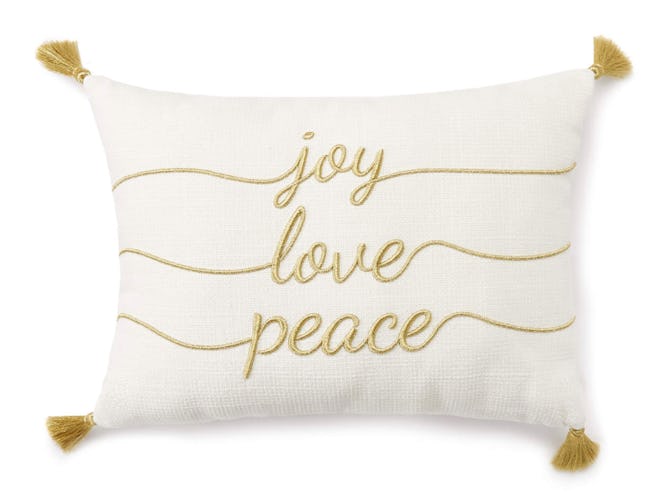 "Joy Love Peace" Throw Pillow