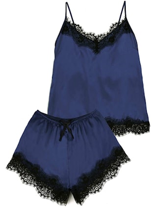 Kikibell Satin Cami Set Lace Nightwear