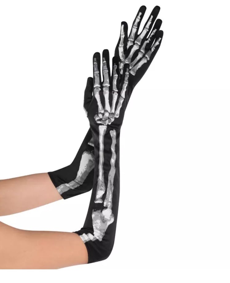 Adult Skeleton Long Gloves 
