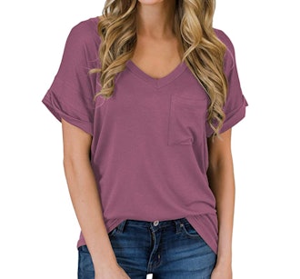 MIHOLL V-Neck Casual Tee