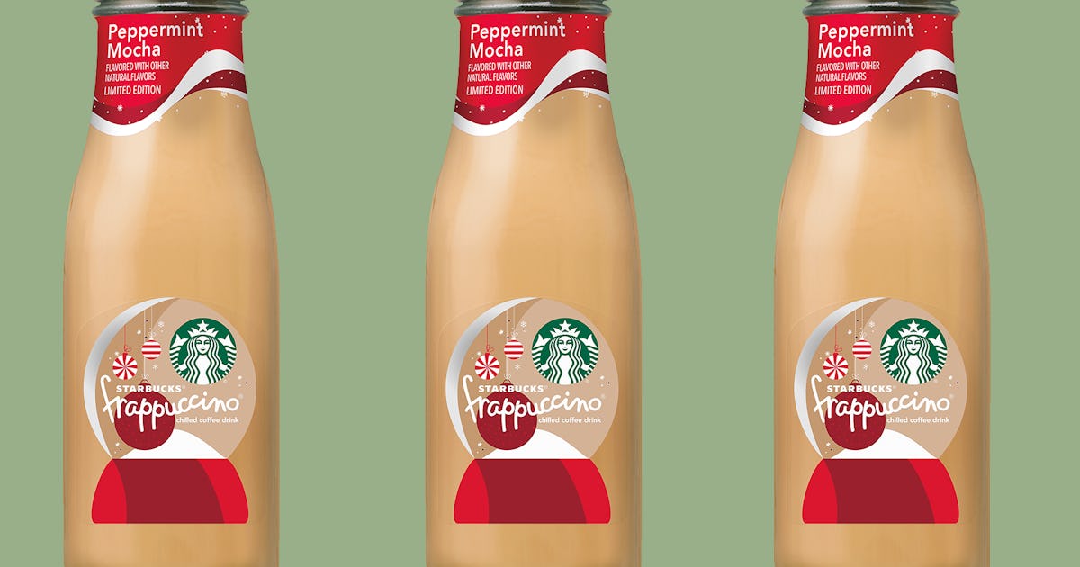 Starbucks Peppermint Mocha Frappuccino Is Available At Grocery Stores For The 2020 Holidays
