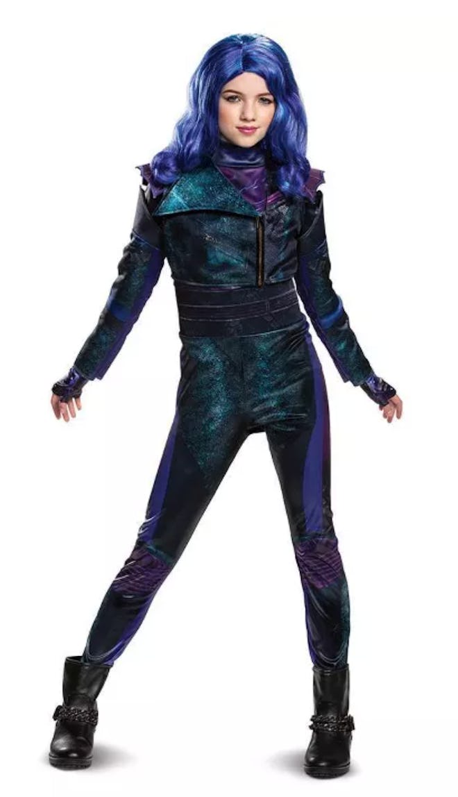 Kids' Deluxe Disney Descendants Mal Halloween Costume Jumpsuit