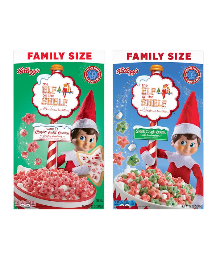 Kellogg's introduces a new holiday flavor in The Elf on the Shelf Vanilla Candy Cane Cookie cereal.
