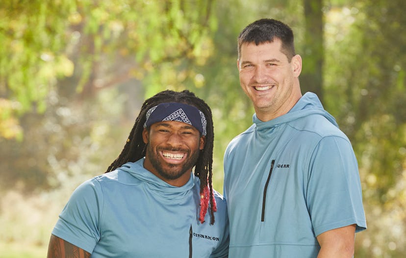 DeAngelo Williams and Gary Barnidge from The Amazing Race via the CBS press site