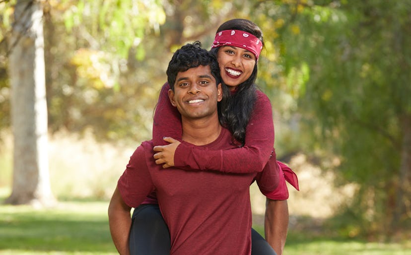 Eswar and Aparna Dhinakaran from The Amazing Race via the CBS press site