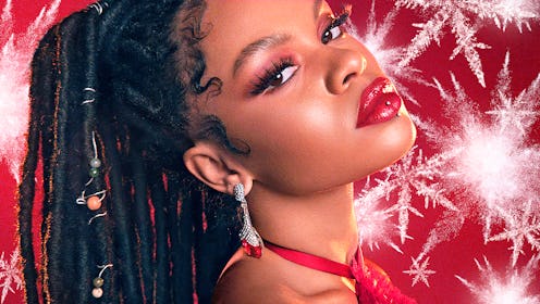MAC Cosmetics Frosted Firework Holiday Collection campaign photos.