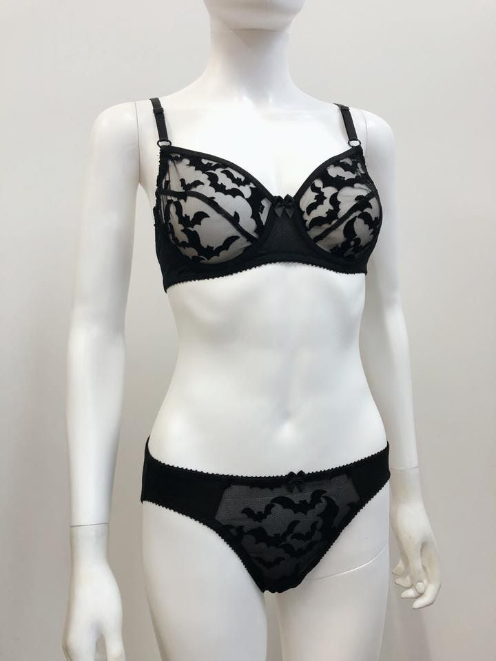 Cage Bralette And Ruched Panty Set