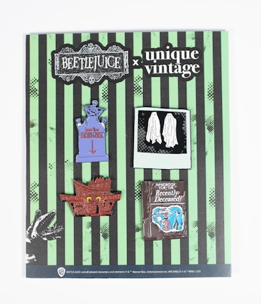 Beetlejuice x Unique Vintage Pin Set