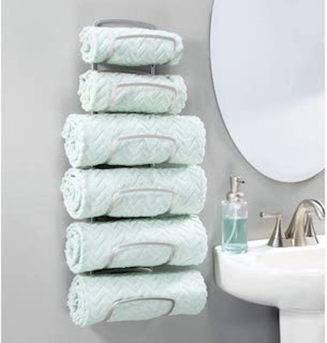 mDesign Bathroom Towel Rack