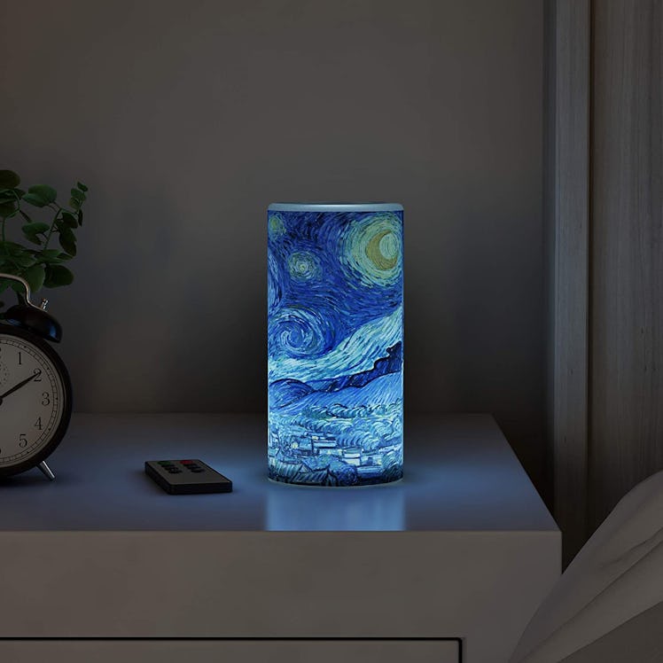 Lavish Home LED Starry Night Candle with Remote Control Timer