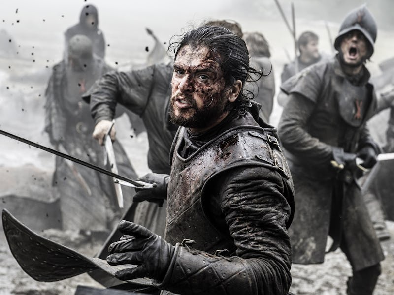 An insert with Jon Snow on a battlefield in 'Winds of Winter' 