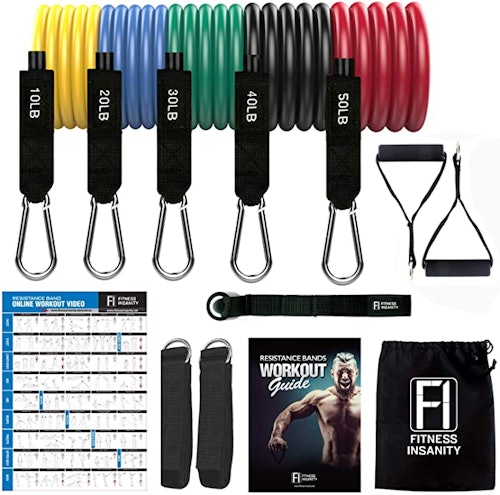 UPOWEX Fitness Insanity Resistance Bands (5 Piece)