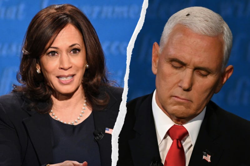 Kamala Harris on the fly on Mike Pence's Head