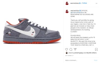 Nike sales pigeon price