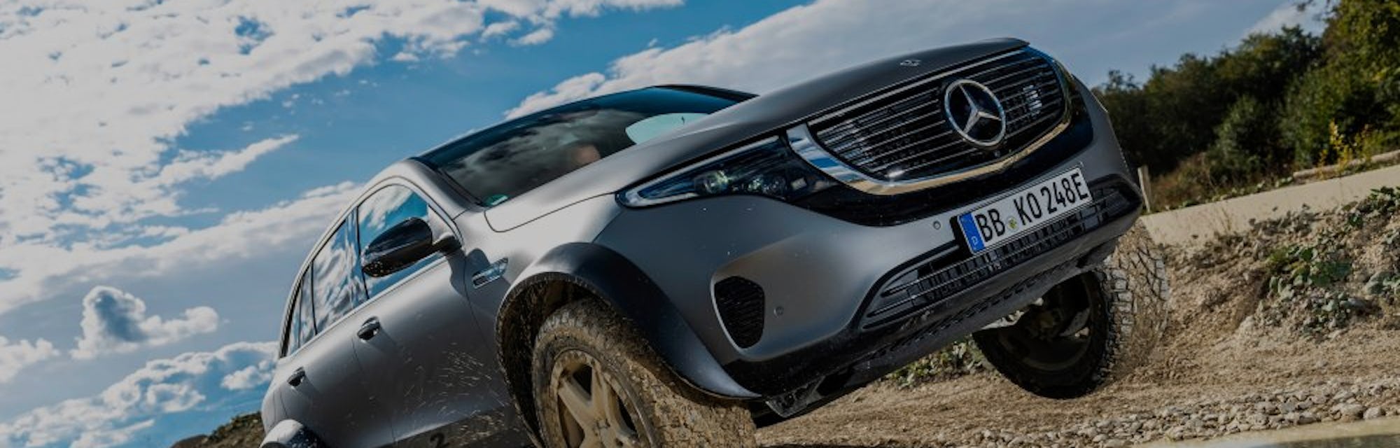 Mercedes made an off-road version of its EQC electric SUV.