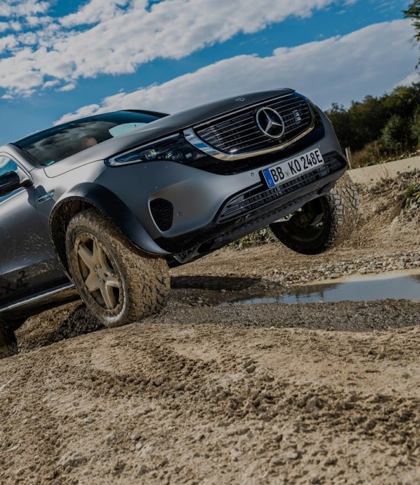 Mercedes made an off-road version of its EQC electric SUV.