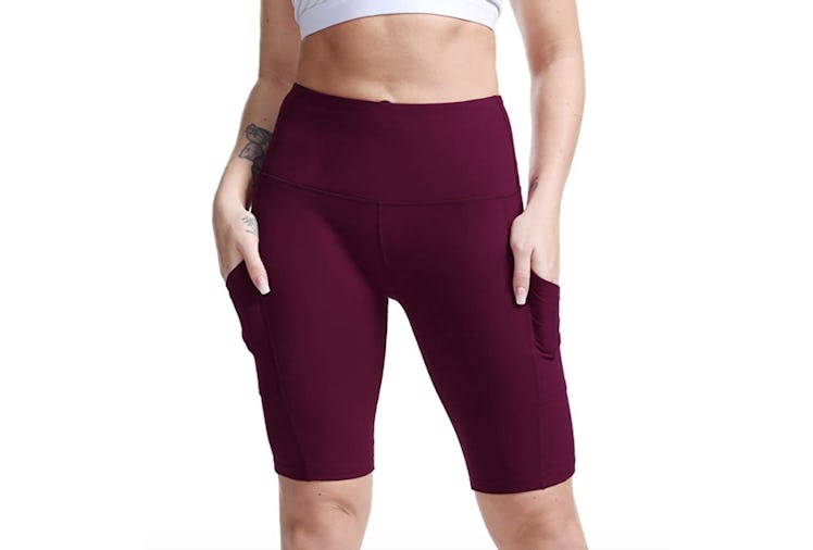 TYUIO High Waist Yoga Shorts with Pocket