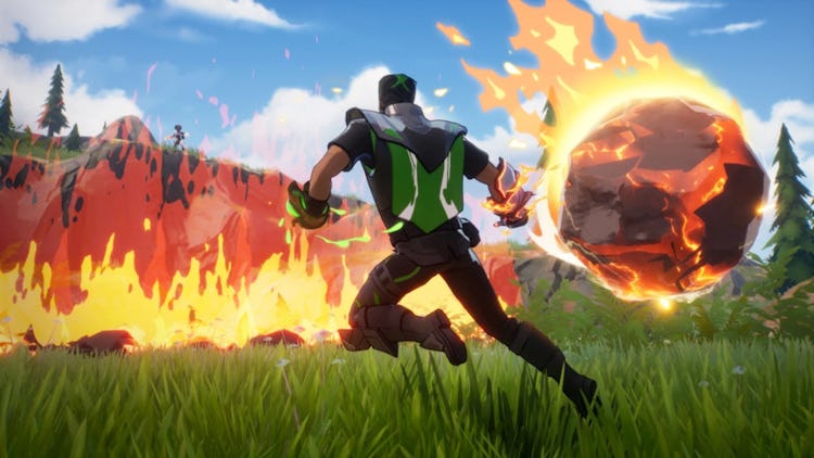 A mage dodging an attack in Spellbreak.
