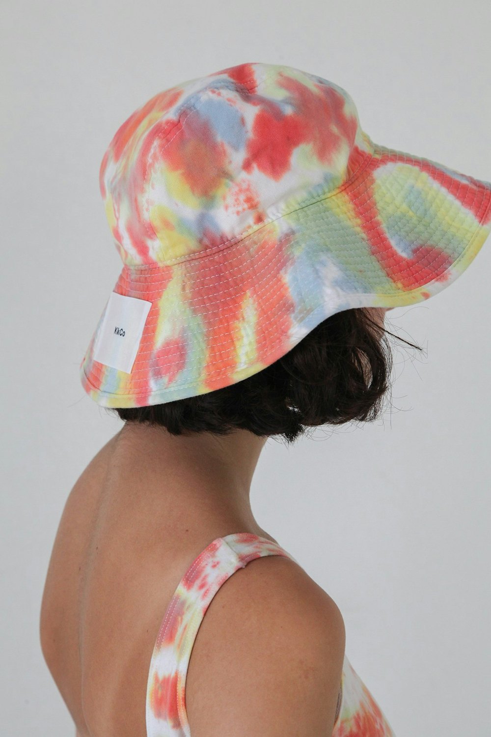 Vacationer Hat in Lichen Tie-Dye