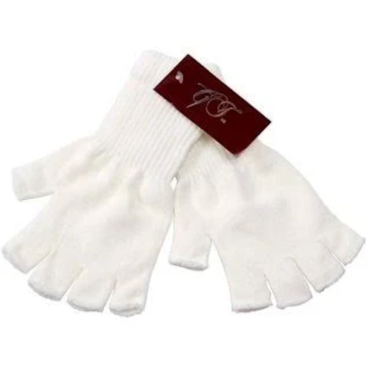 Gravity Threads Unisex Warm Half Finger Stretchy Knit Gloves