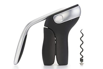 OXO Steel Vertical Lever Corkscrew with Removable Foil Cutter