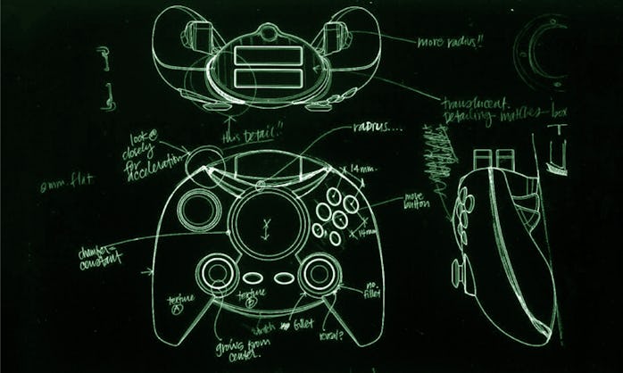 Original concept art for the Duke controller.