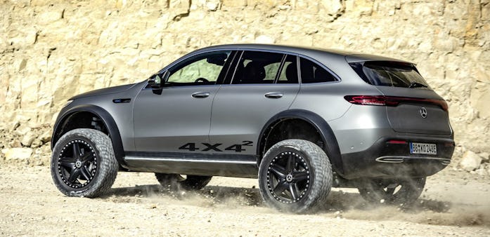 Mercedes made an off-road version of its EQC electric SUV.