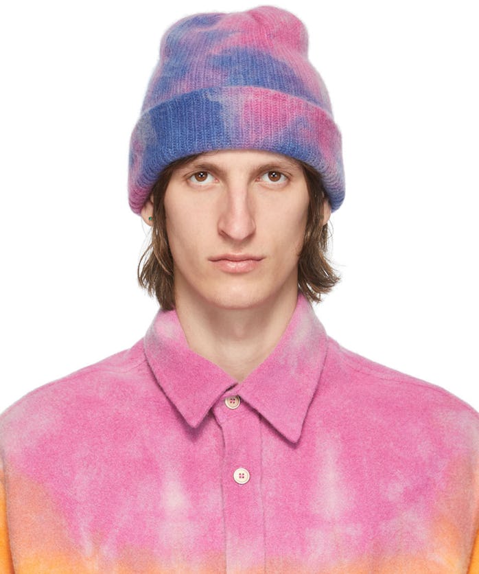 The Elder Statesmen Hot Dye Watchman Beanie
