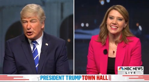 Alec Baldwin as Donald Trump & Kate McKinnon as Savannah Guthrie on 'SNL'