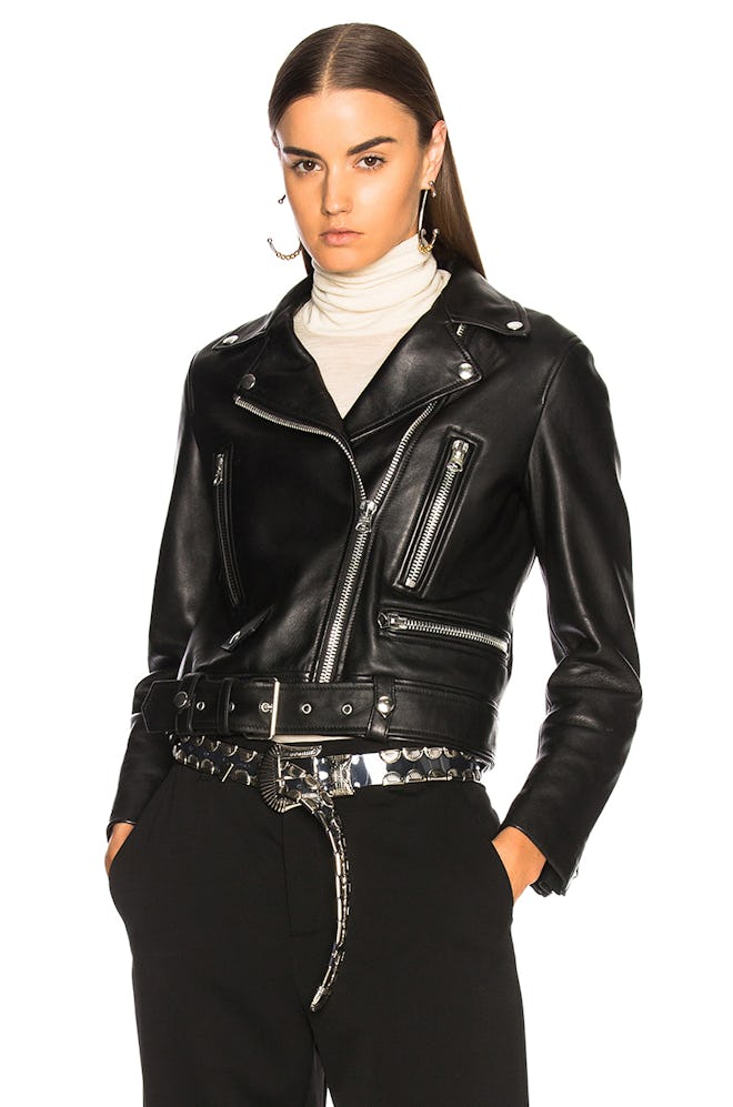 Mock Leather Jacket
