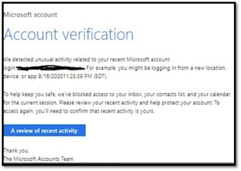 Hackers have imitated Microsoft in emails in order to trick people into handing over login credentia...