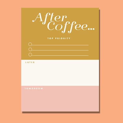 After Coffee Notepad