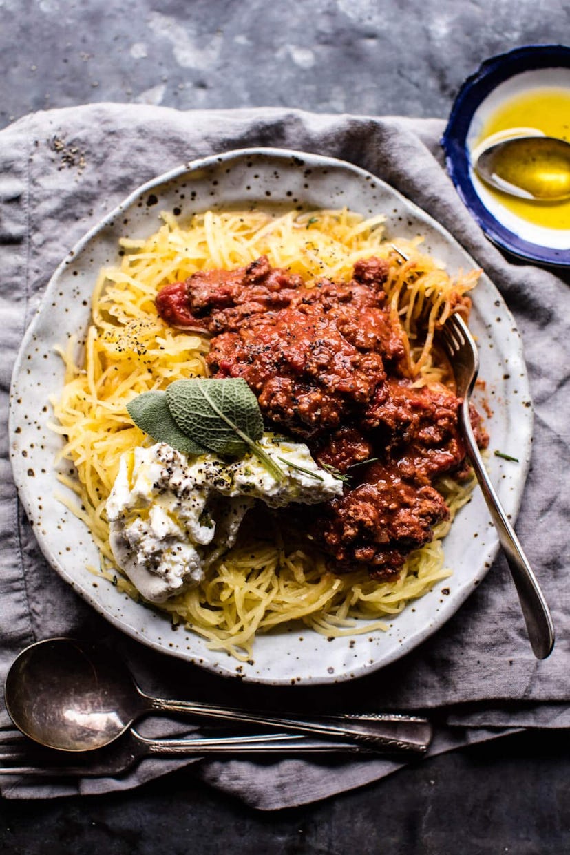 spaghetti squash bolognese