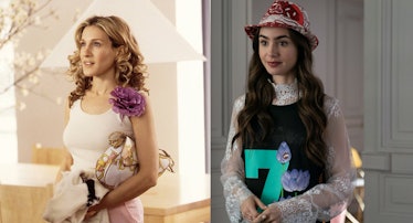 Carrie Bradshaw from 'Sex & The City," Emily from 'Emily In Paris'