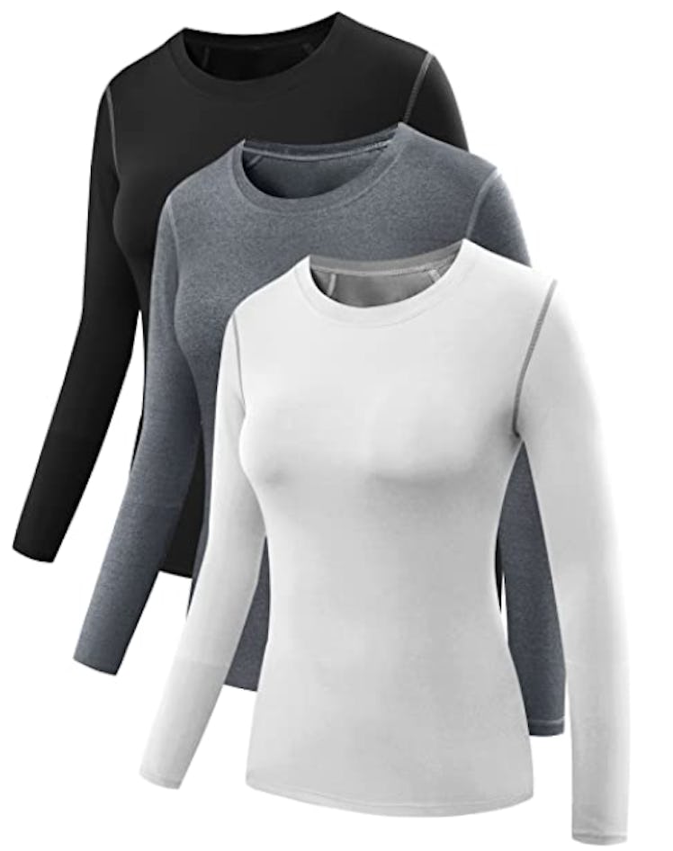 Neleus Dry Fit Athletic Shirt (3-Pack)