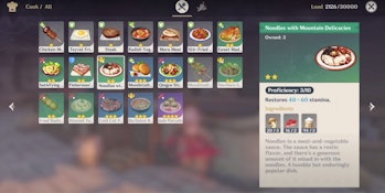 Genshin Impact Cooking Guide Recipe Locations Ingredients And Character Specialty Dishes Rpg Site
