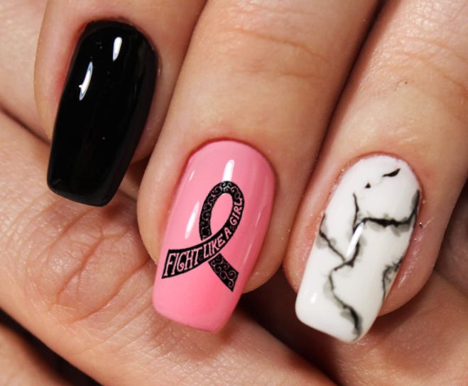 2. Breast Cancer Awareness Nail Art - wide 4