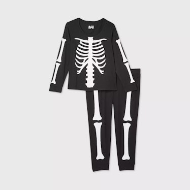 Target Women's Plus Size Halloween Skeleton Matching Family Pajama Set 