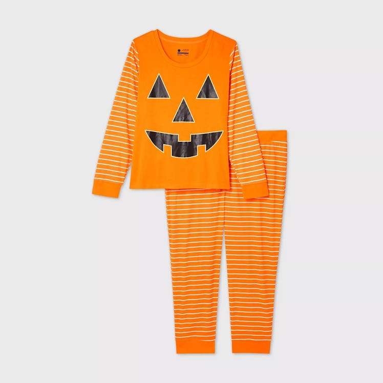 Target Women's Plus Size Halloween Pumpkin Matching Family Pajama Set