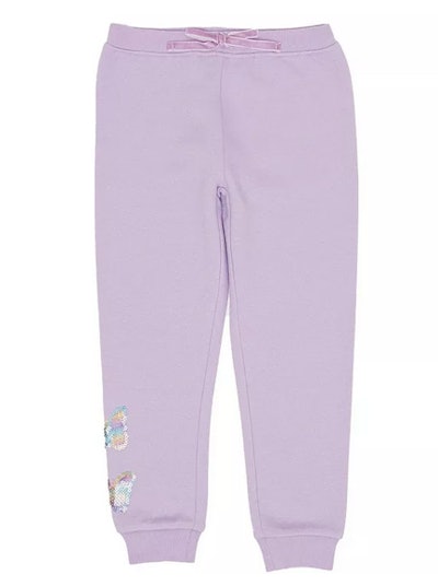 Toddler Girls Butterfly Inset Minky Sweatpant