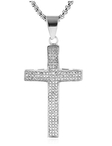 Hzman Iced Out Cross Necklace 