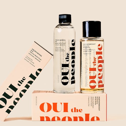 Oui The People The Big Reveal Toner and body oil.