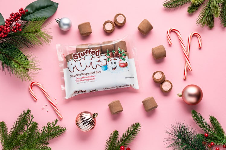 Here's where to get Stuffed Puffs' chocolate peppermint bark flavor.