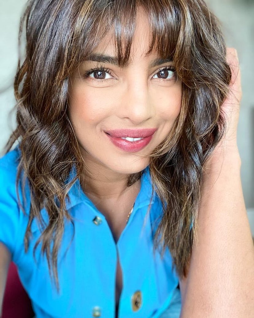 Priyanka Chopra's bangs were a different look for the star. 