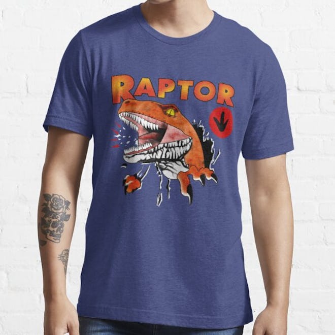 Red Bubble Ghost World Raptor Fitted T-Shirt